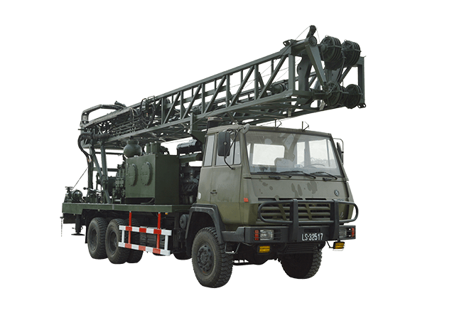 Truck mounted water well drilling rig